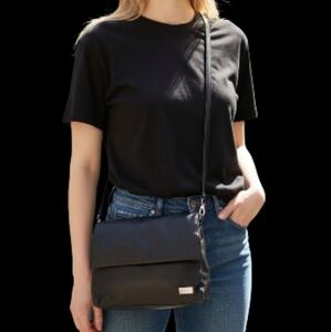 Coletta Genuine Leather Handbag Women Small Black Smooth Purse Shoulder Bag